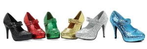 4" Glitter Mary Jane Pump  (ES421-JANE-G)