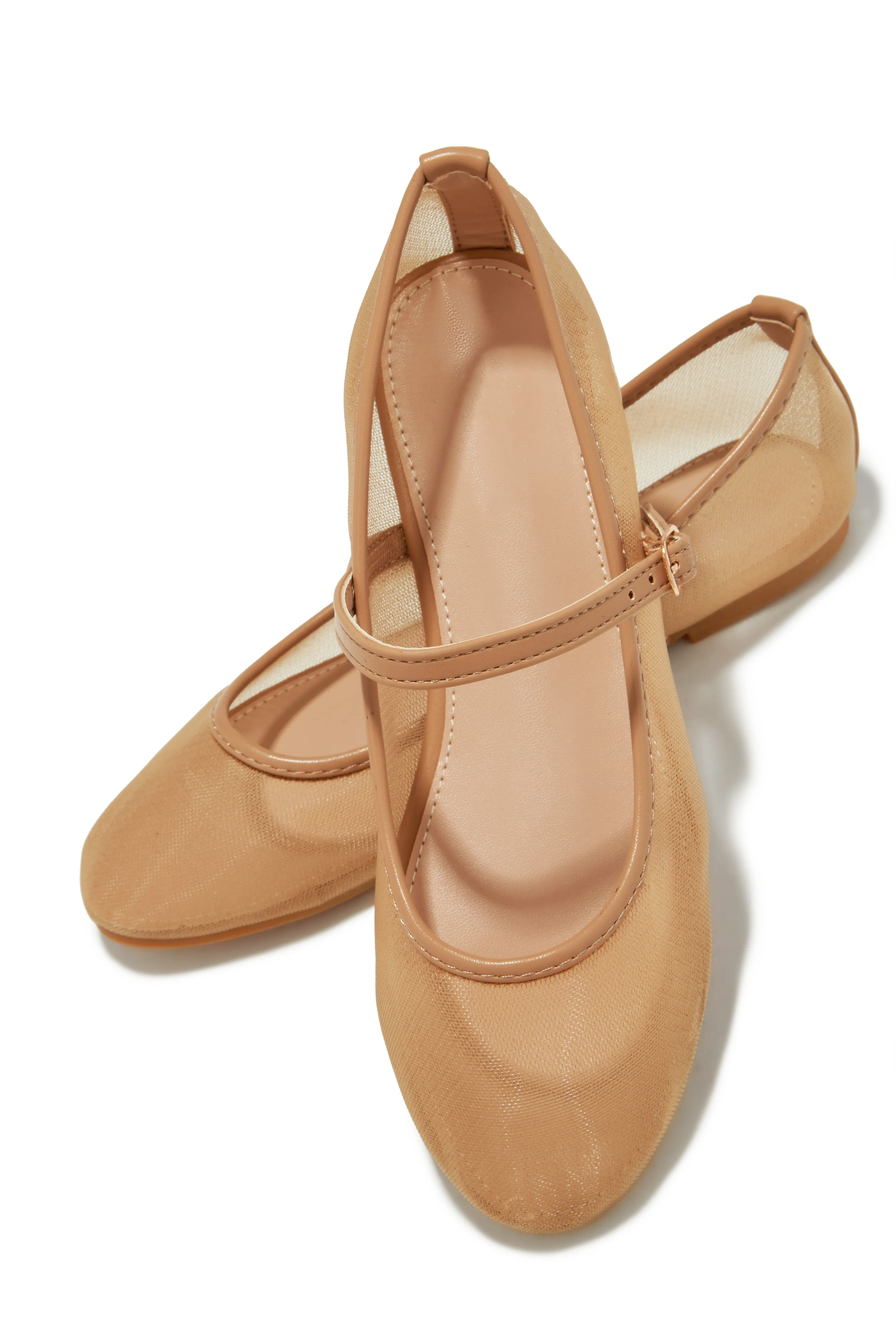 Amila Mesh Flats - Nude