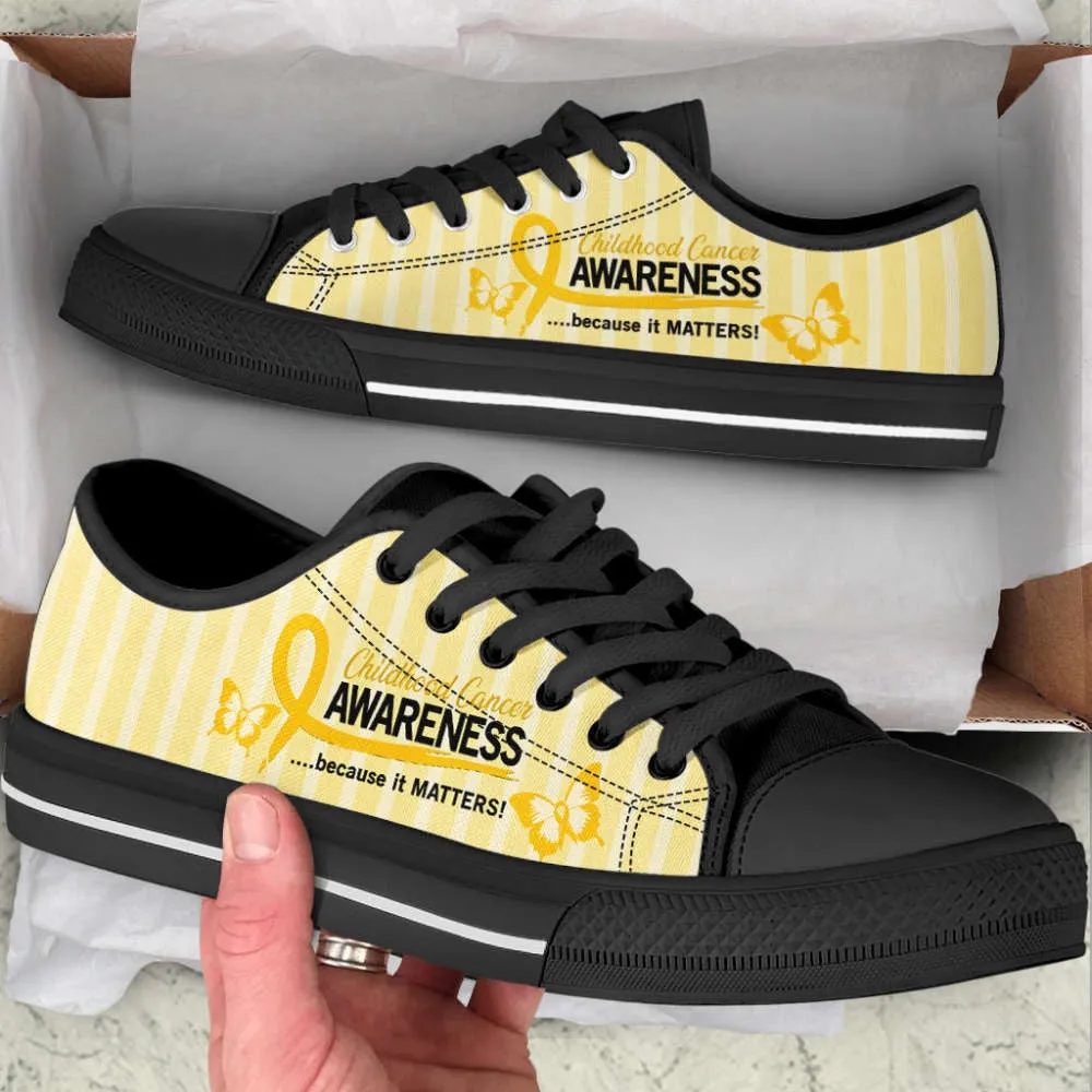 Childhood Cancer Shoes Because It Matters Low Top Shoes Canvas Shoes, Best Canvas Shoes, Low Top Sneaker