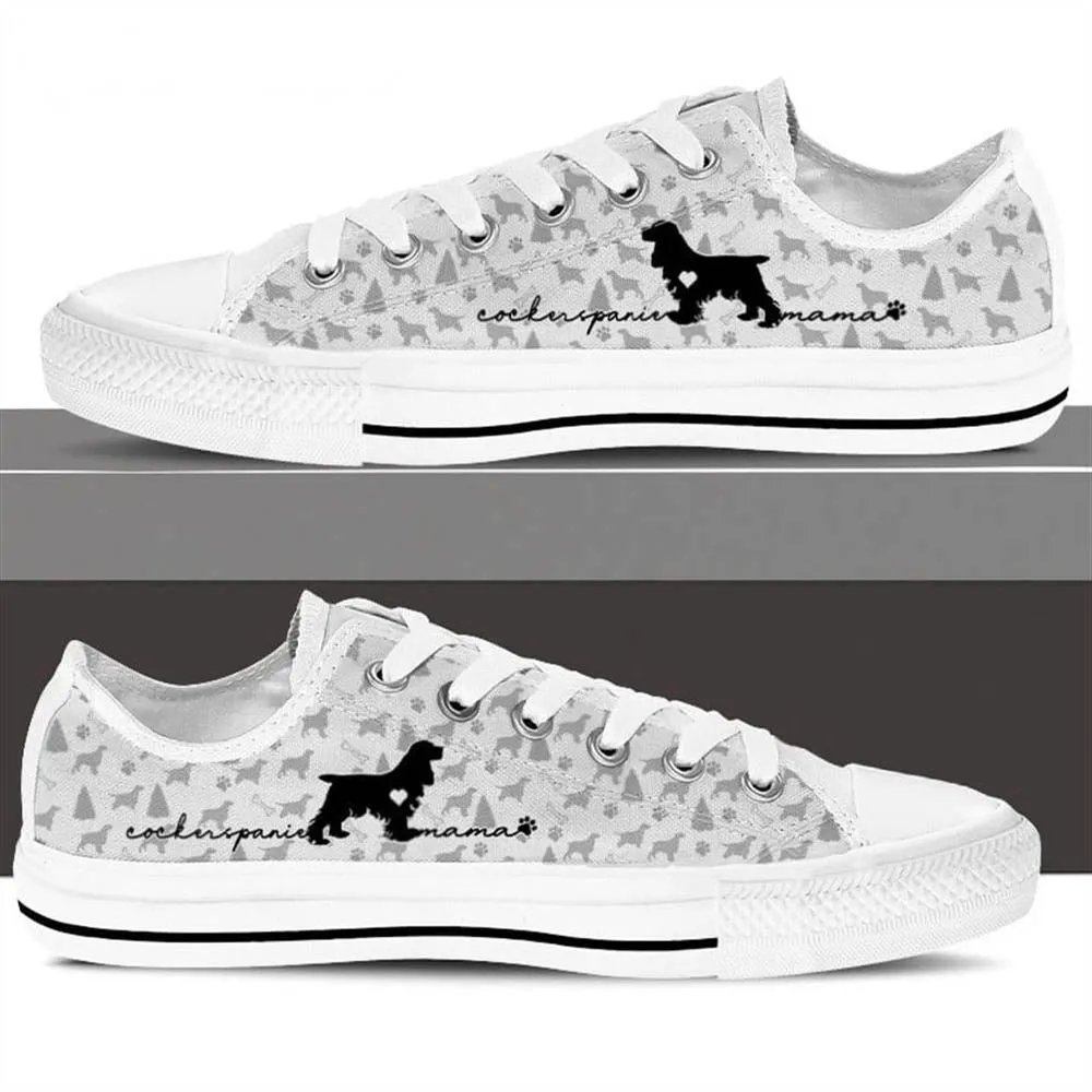 Cocker Spaniel Low Top Shoes, Dog Printed Shoes, Canvas Shoes For Men, Women