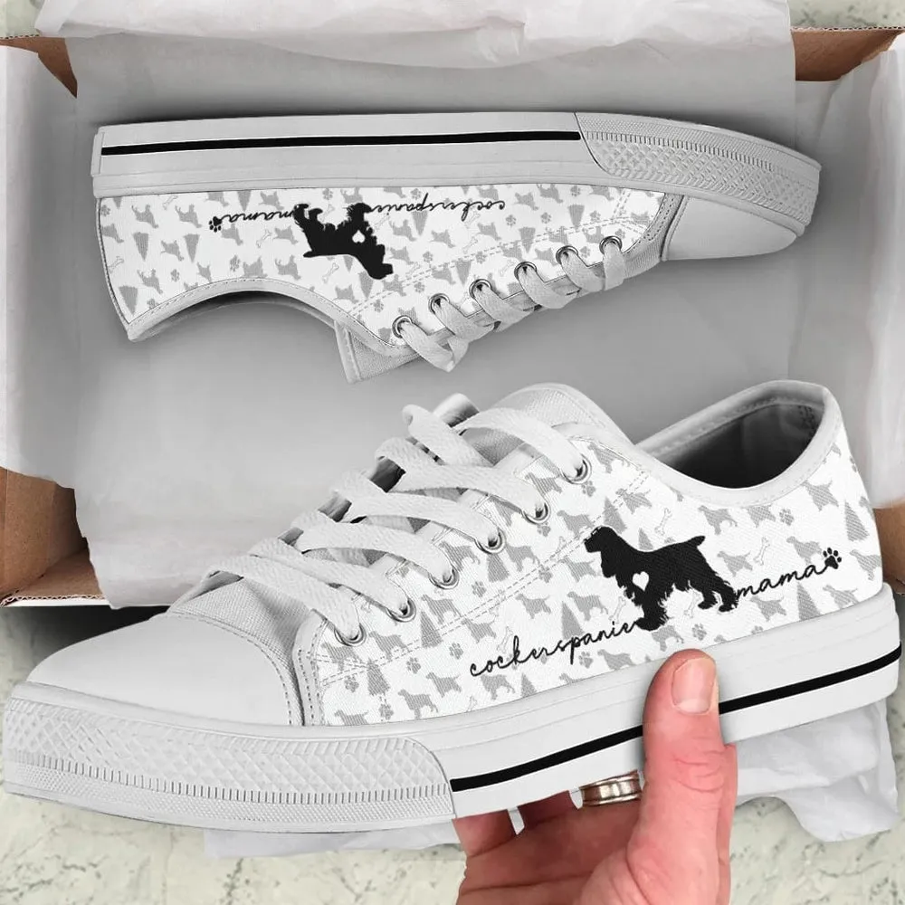 Cocker Spaniel Low Top Shoes, Dog Printed Shoes, Canvas Shoes For Men, Women