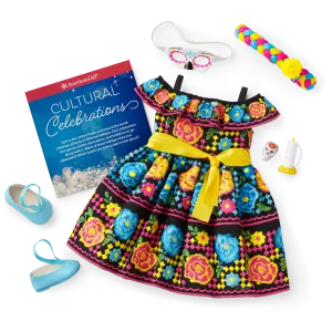 Día de Muertos Celebration Outfit for 18-inch Dolls