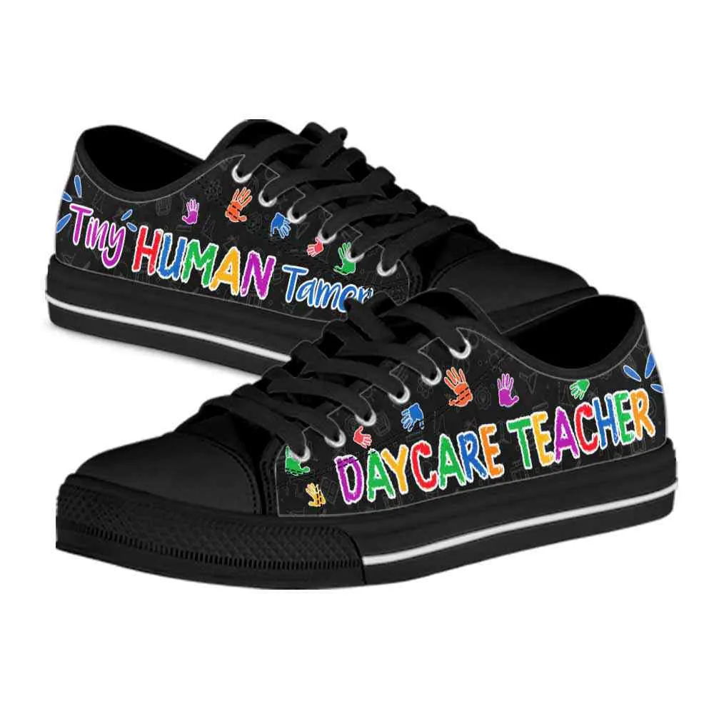 Daycare Teacher Tiny Human Tamer Low Top Shoes, Teacher Shoes, Low Top Sneakers