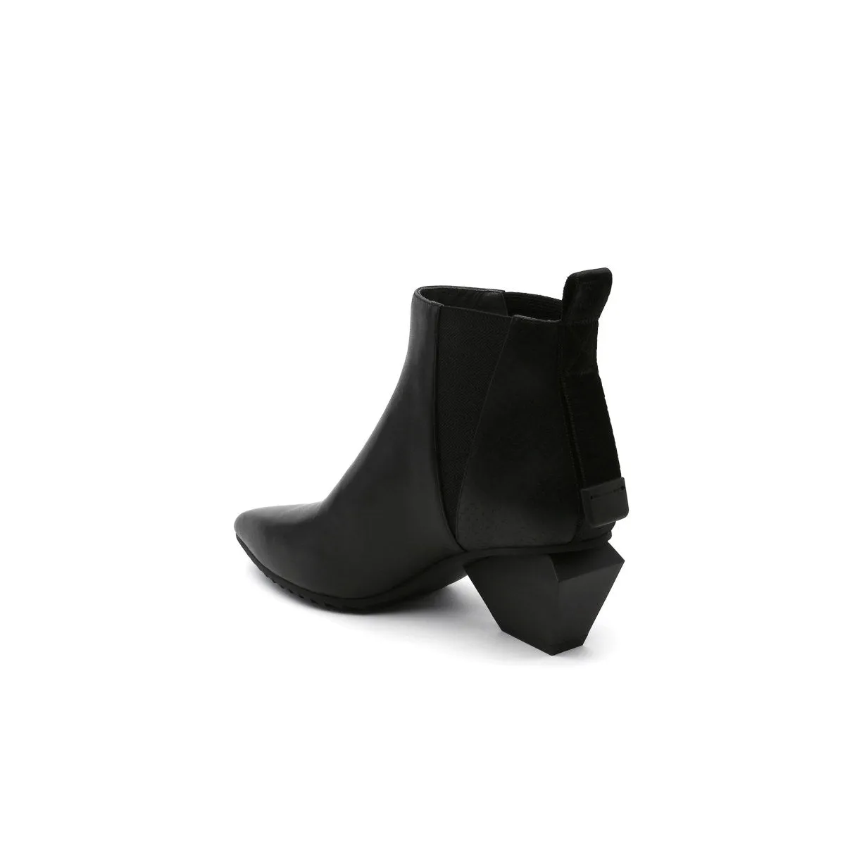 Futuristic Paneled Ankle Boots