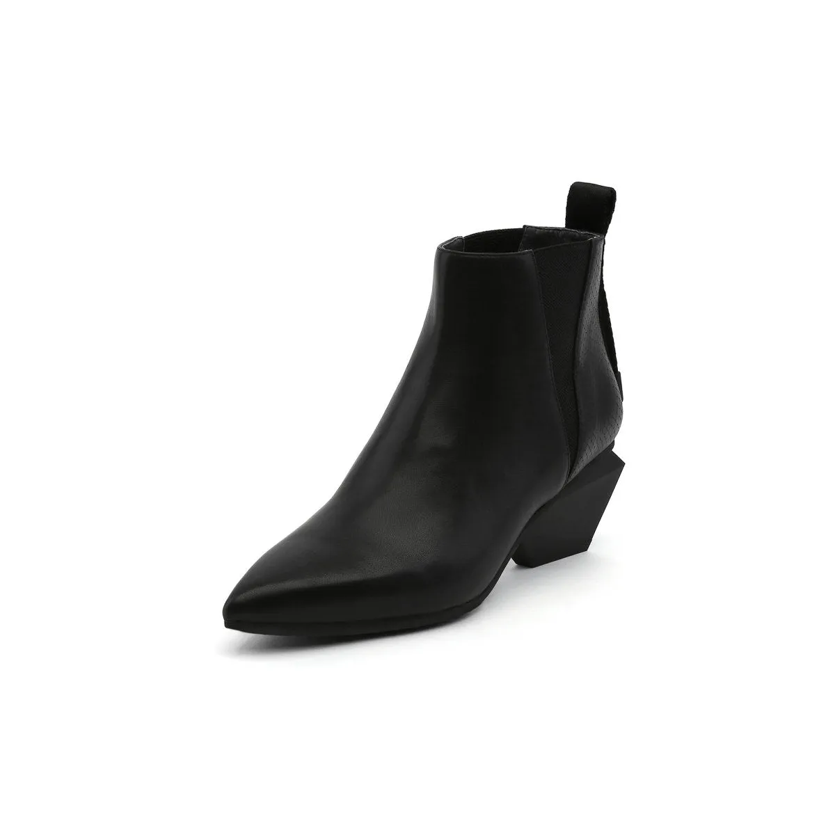 Futuristic Paneled Ankle Boots