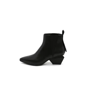 Futuristic Paneled Ankle Boots