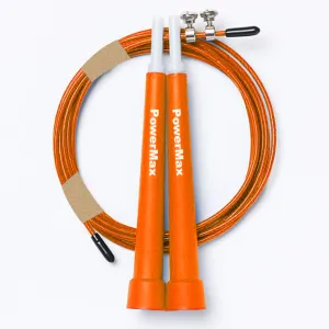 JP-2 Skipping Rope for Unisex Adults | Tangle free Jumping Rope with Adjustable Rope length for Training | Exercise | Weight Loss | Crossfit | Boxing and HIIT Workouts (Colour - Orange)