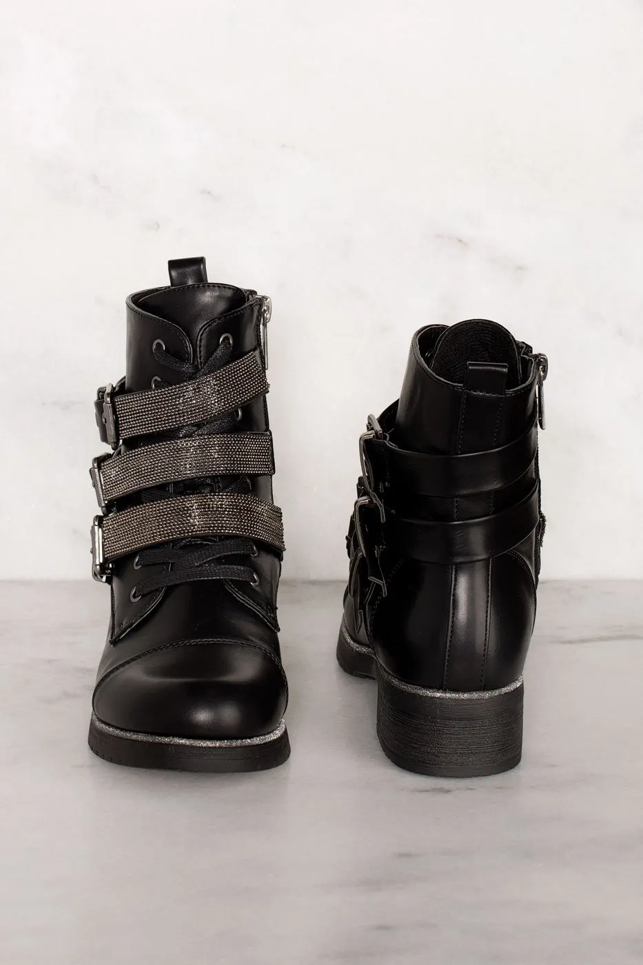 Legendary Black Buckle Boots