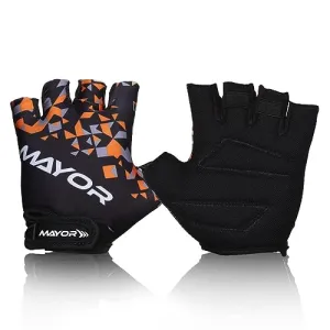 Mayor Base Gym and Sport Gloves for Men & Women, Gym Workout Gloves, Gym Accessories Men, Gym Gloves for Men & Women, Hand Gloves for Gym, Fitness & Exercise Gloves (Orange/Black)