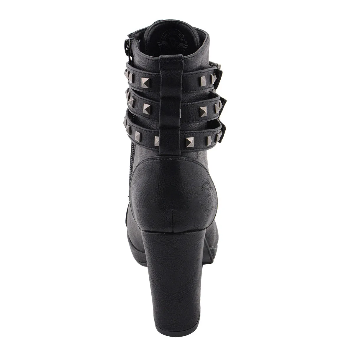 Milwaukee Leather MBL9417 Women's Black Lace-Up Fashion Boots with