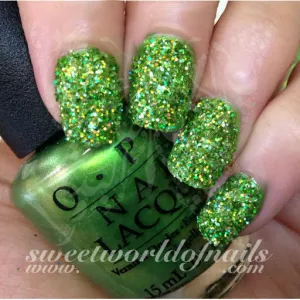 Nail Glitter Light Green Sparkle Glitter Dust Powder Nail Art