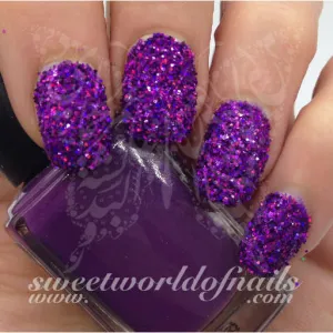 Nail Glitter Purple Sparkle Glitter Dust Powder Nail Art