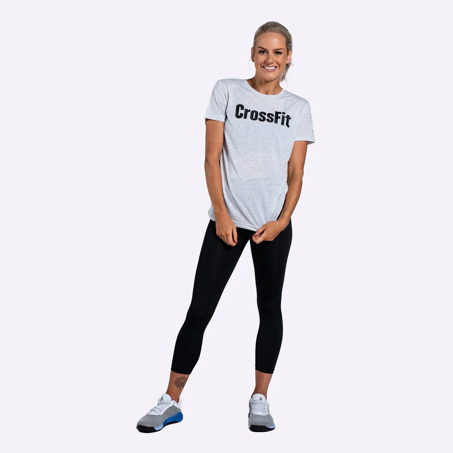 Reebok - Women's CrossFit Tee - LIGHT GREY HEATHER