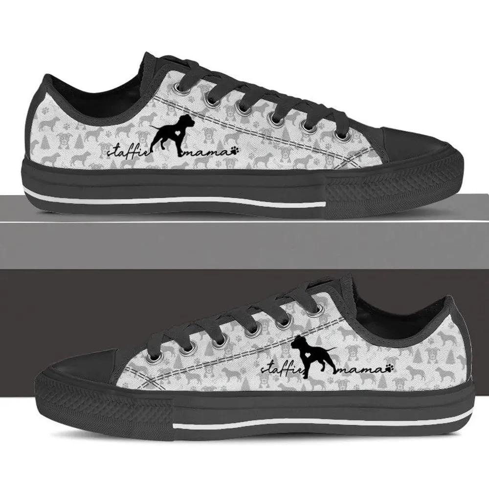 Staffordshire Bull Terrier Low Top Shoes - Dog Walking Shoes Men Women, Dog Printed Shoes, Canvas Shoes For Men, Women