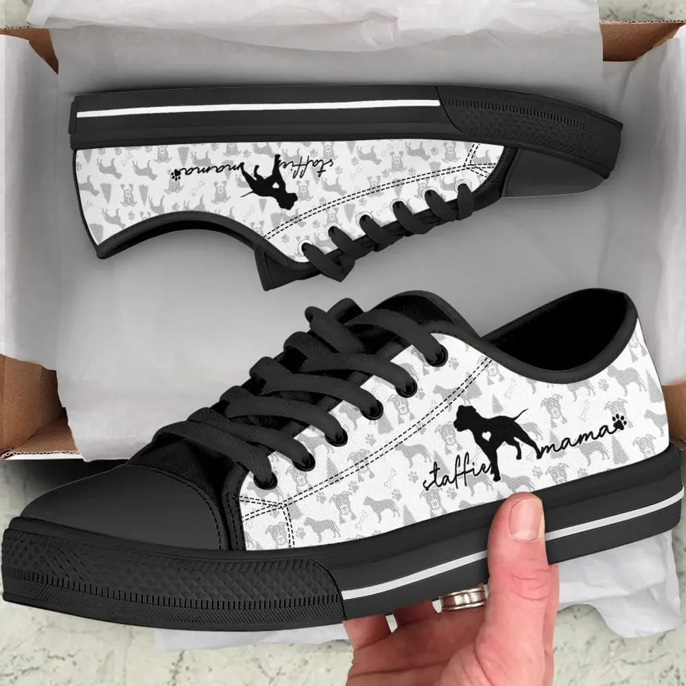 Staffordshire Bull Terrier Low Top Shoes - Dog Walking Shoes Men Women, Dog Printed Shoes, Canvas Shoes For Men, Women