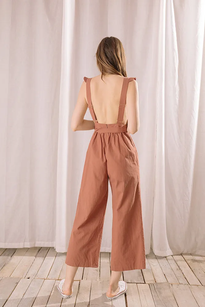 Storia Monochromatic Pleats Jumpsuit