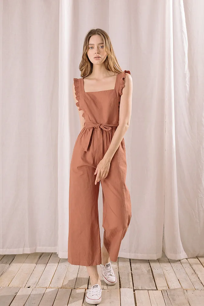 Storia Monochromatic Pleats Jumpsuit