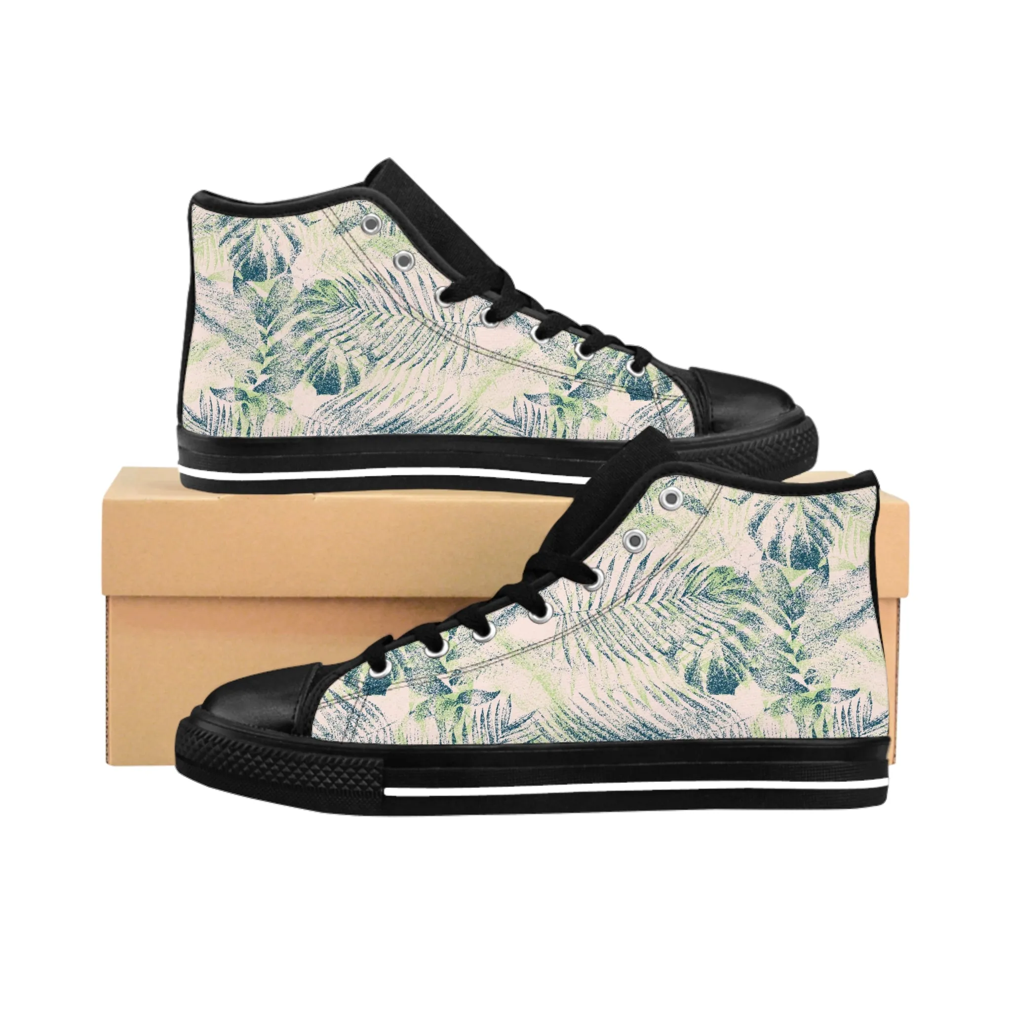 Vintage Palm Tree Men's Classic Sneakers