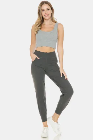 Wide Waistband Slim Active Joggers