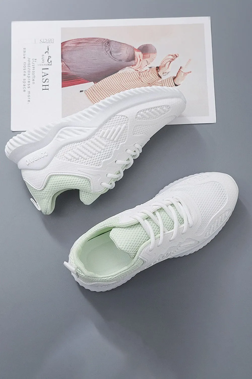 Women's Textured Mid-Sole Sneakers